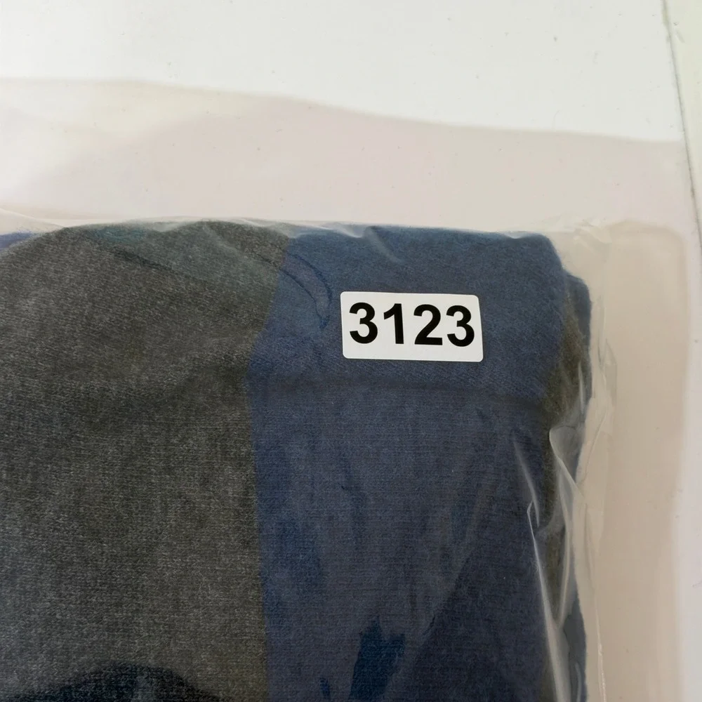 Banana Republic Striped Crewneck Sweater Mens XL Blue Grey Cashmere Blend